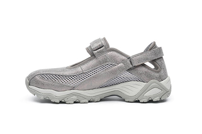 G Comfort 81023 TM Taupe Metallic Mesh Velcro Shoes