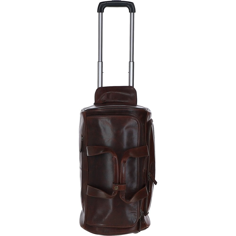 Ashwood Leather 8146 Wheeled Holdall Cow Temponado Brown