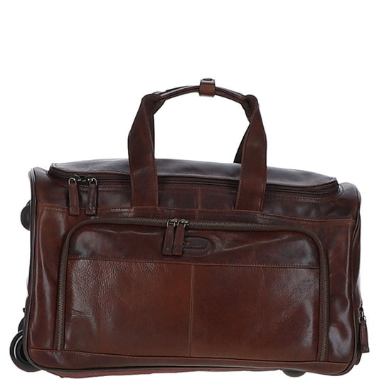 Ashwood Leather 8146 Wheeled Holdall Cow Temponado Brown