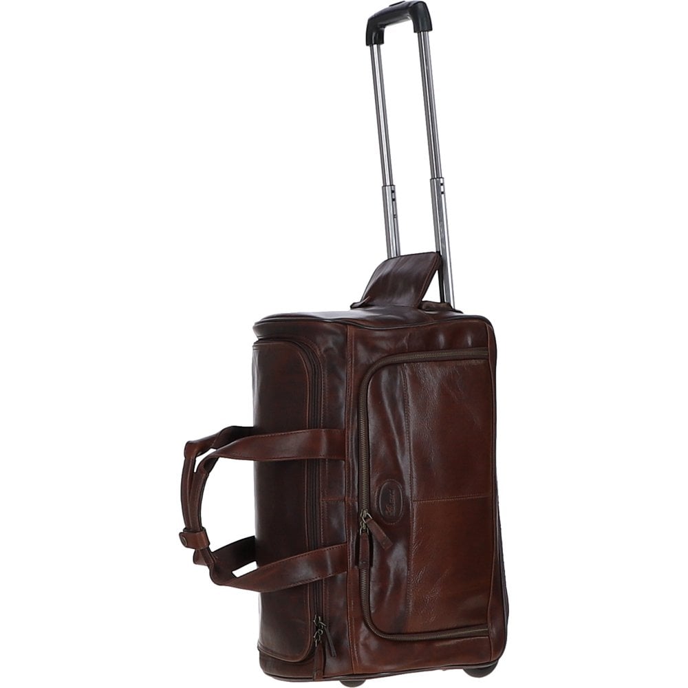 Ashwood Leather 8146 Wheeled Holdall Cow Temponado Brown