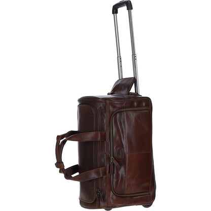 Ashwood Leather 8146 Wheeled Holdall Cow Temponado Brown