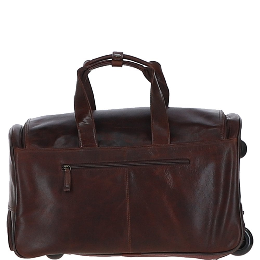 Ashwood Leather 8146 Wheeled Holdall Cow Temponado Brown