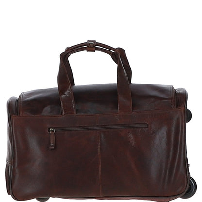 Ashwood Leather 8146 Wheeled Holdall Cow Temponado Brown