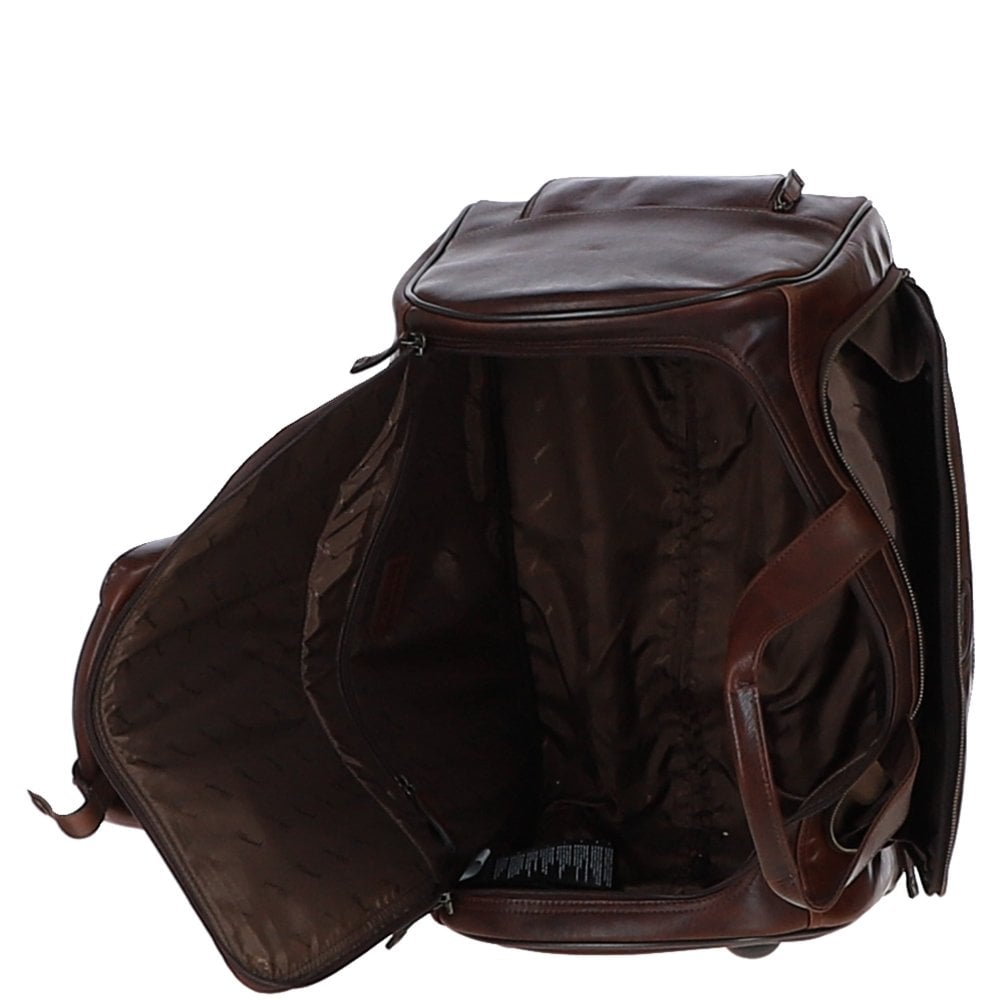 Ashwood Leather 8146 Wheeled Holdall Cow Temponado Brown