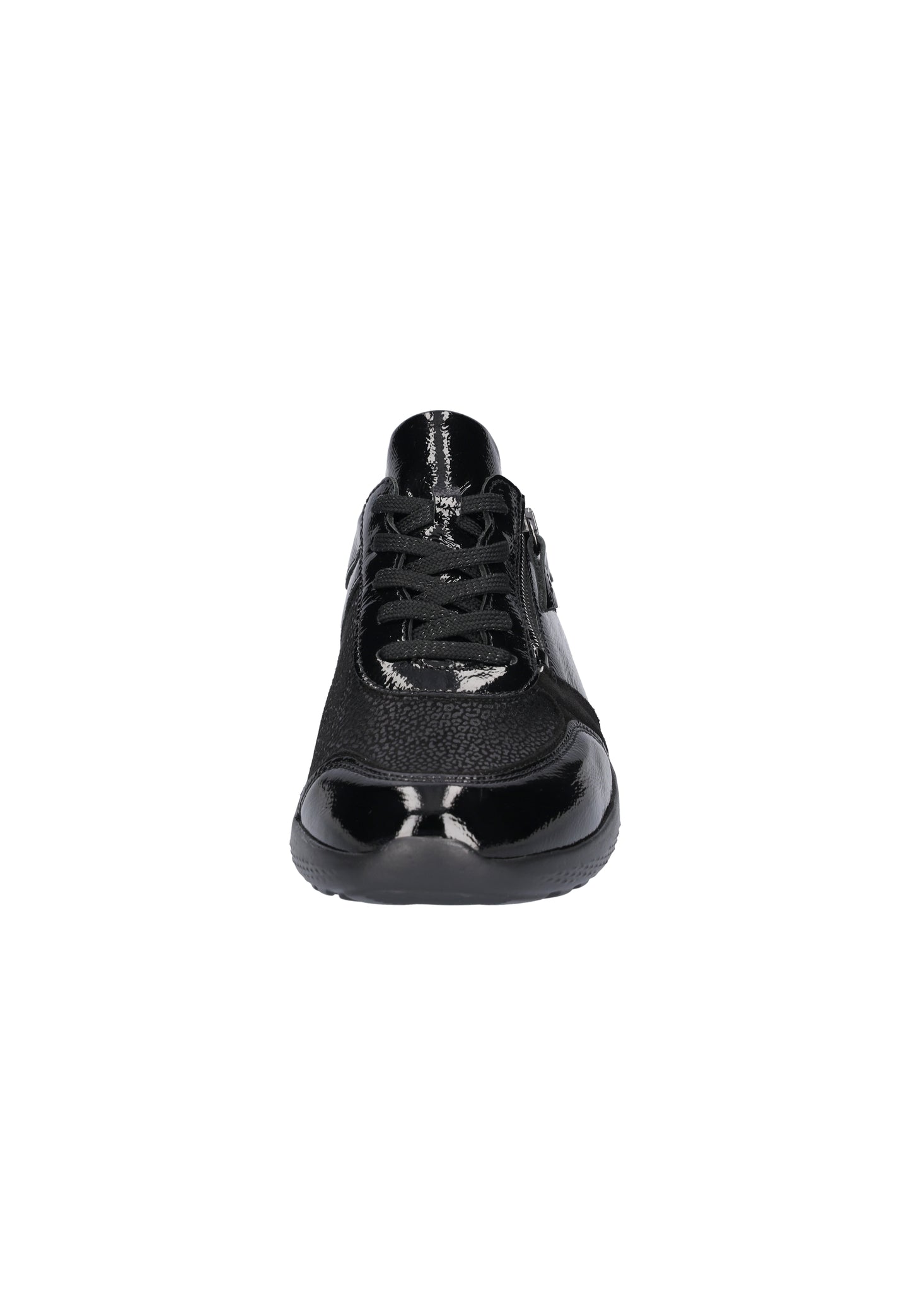 Waldlaufer 815M01 411 001 M Fit Ira Black Patent Lace & Zip Sneakers