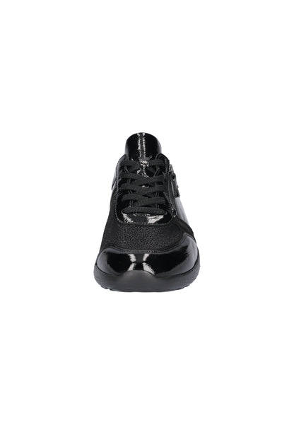 Waldlaufer 815M01 411 001 M Fit Ira Black Patent Lace & Zip Sneakers