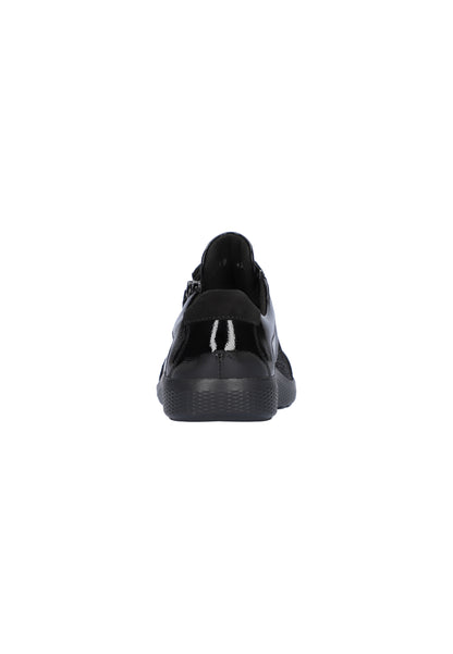 Waldlaufer 815M01 411 001 M Fit Ira Black Patent Lace & Zip Sneakers