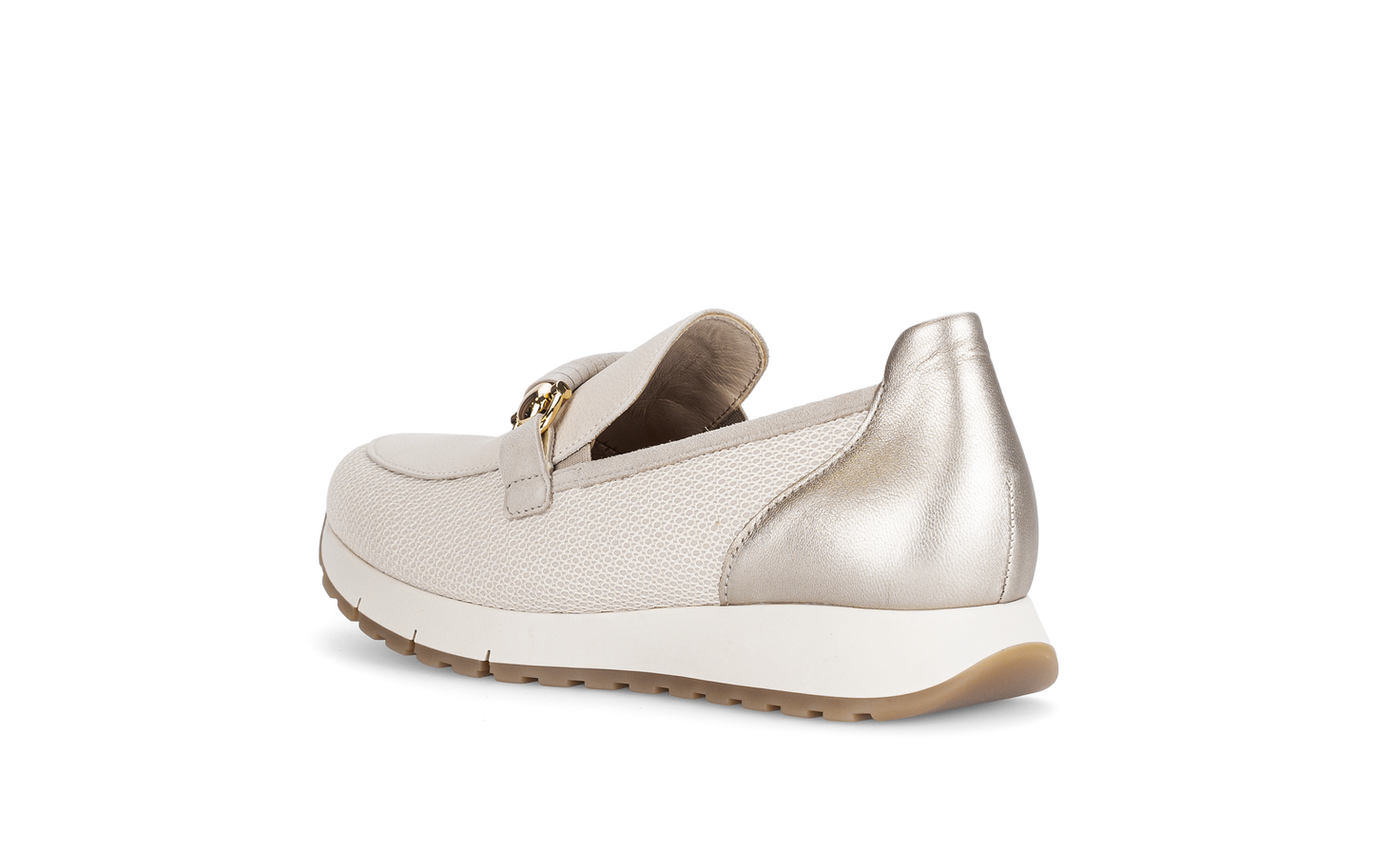 Gabor Comfort 82.472.63 Cream Weave G Fit Slip On Moccasins