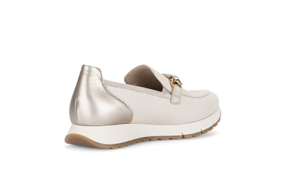 Gabor Comfort 82.472.63 Cream Weave G Fit Slip On Moccasins