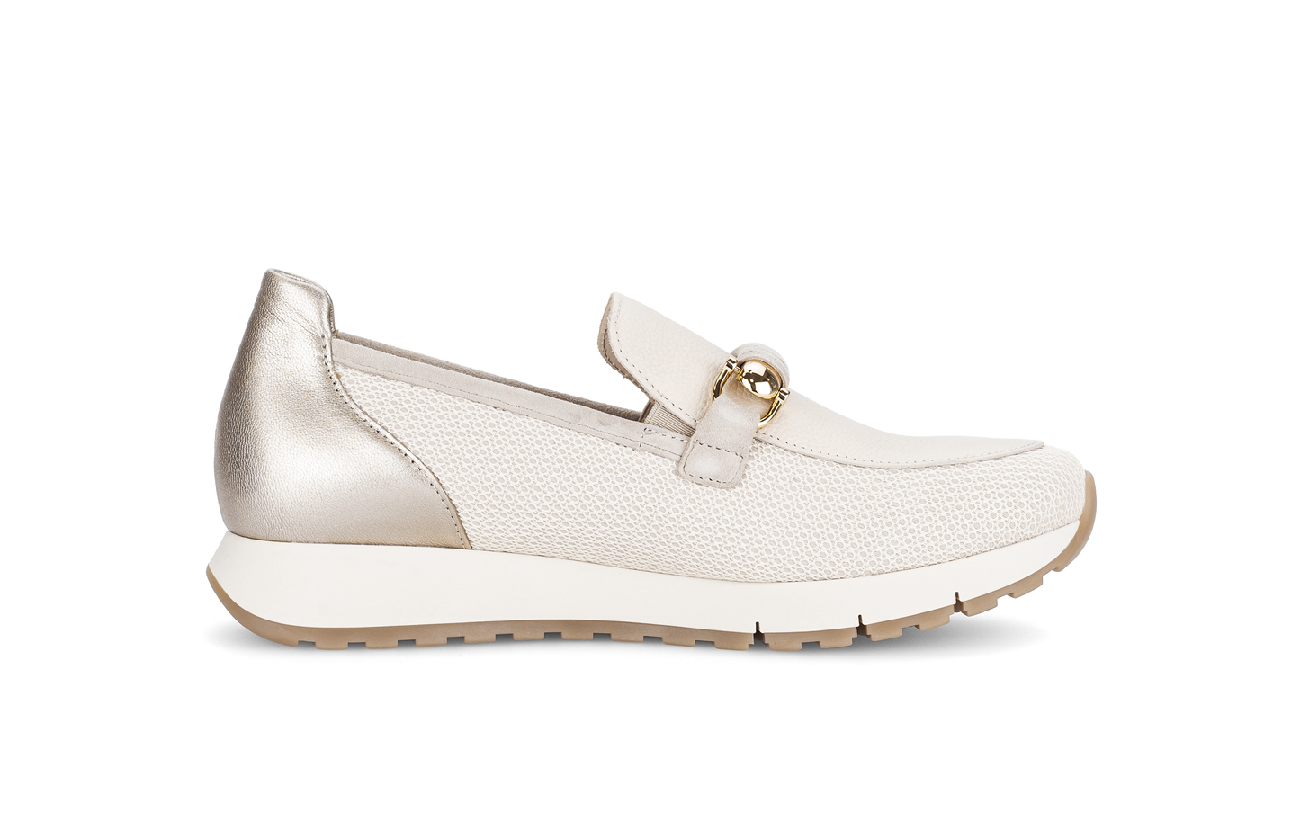 Gabor Comfort 82.472.63 Cream Weave G Fit Slip On Moccasins
