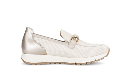 Gabor Comfort 82.472.63 Cream Weave G Fit Slip On Moccasins