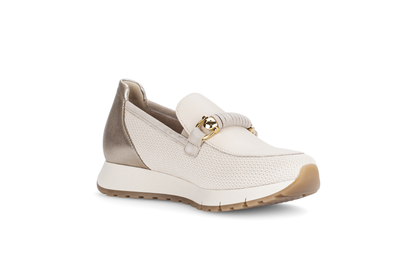Gabor Comfort 82.472.63 Cream Weave G Fit Slip On Moccasins