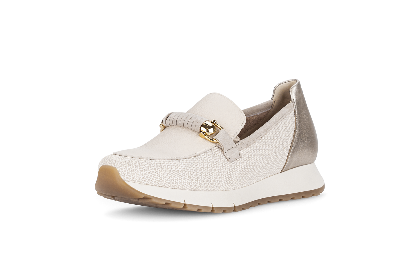 Gabor Comfort 82.472.63 Cream Weave G Fit Slip On Moccasins