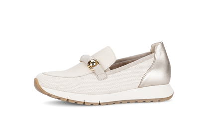 Gabor Comfort 82.472.63 Cream Weave G Fit Slip On Moccasins