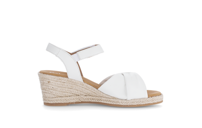 Gabor Comfort 82.712.50 White G Fit Wedge Sandals with Slingback Strap