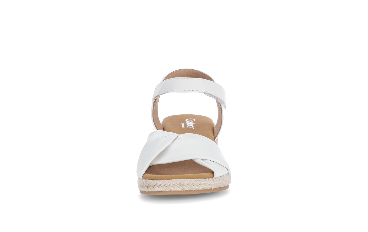 Gabor Comfort 82.712.50 White G Fit Wedge Sandals with Slingback Strap
