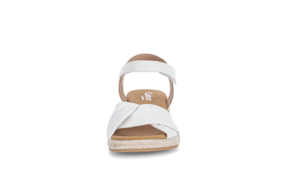 Gabor Comfort 82.712.50 White G Fit Wedge Sandals with Slingback Strap