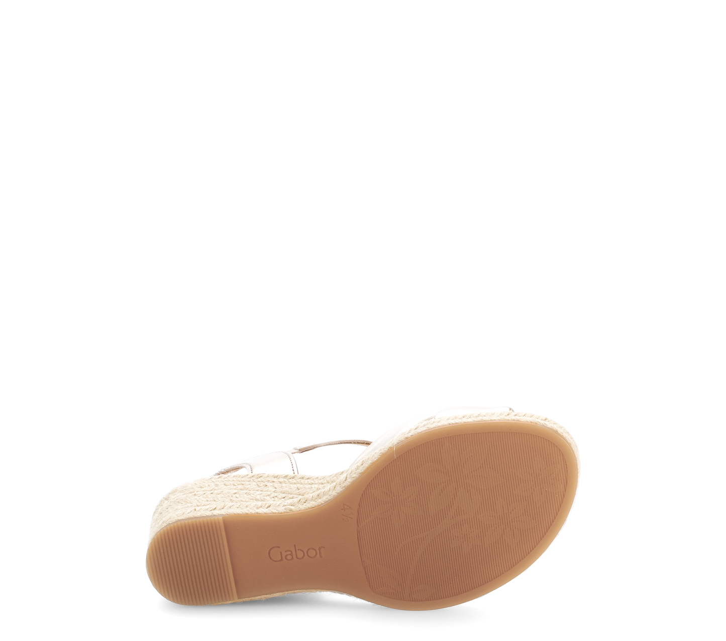 Gabor Comfort 82.712.82 Puder Gold G Fit Wedge Sandals with Slingback Strap