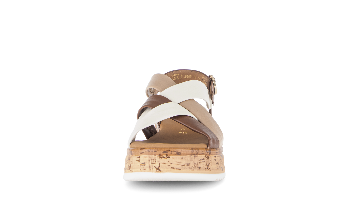 Gabor Comfort 82.743.54 Cognac Tan & Cream Combi G Fit Slingback Sandals