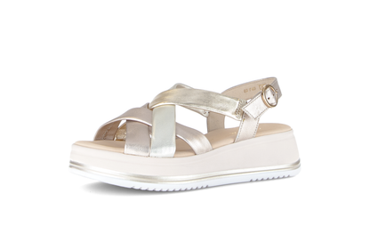Gabor Comfort 82.743.83 Puder Gold G Fit Slingback Sandals