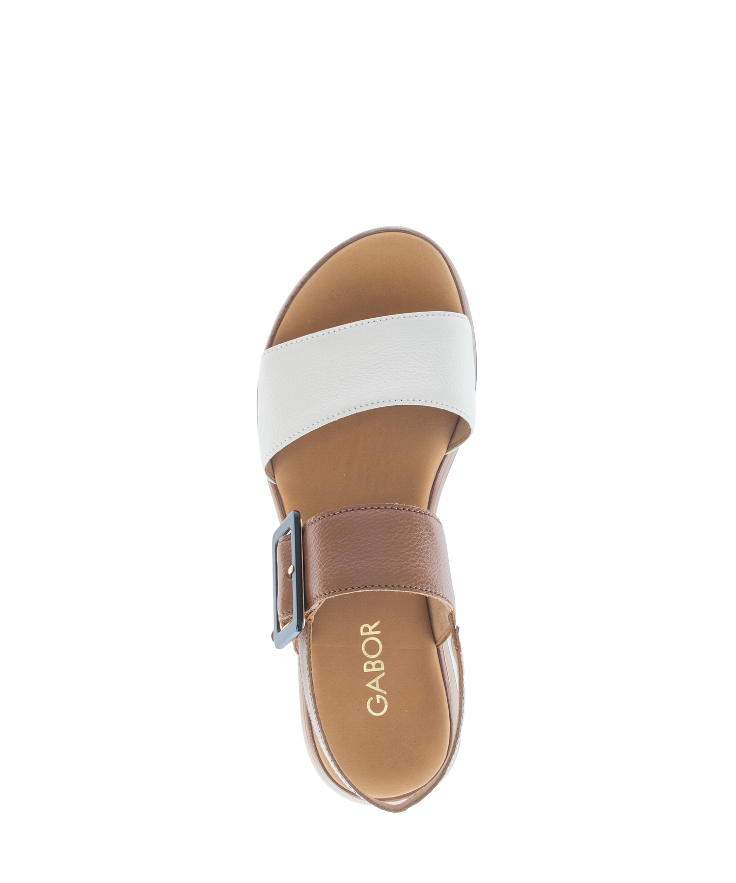 Gabor Comfort 82.744.52 Camel Tan & Cream Combi G Fit Slingback Sandals