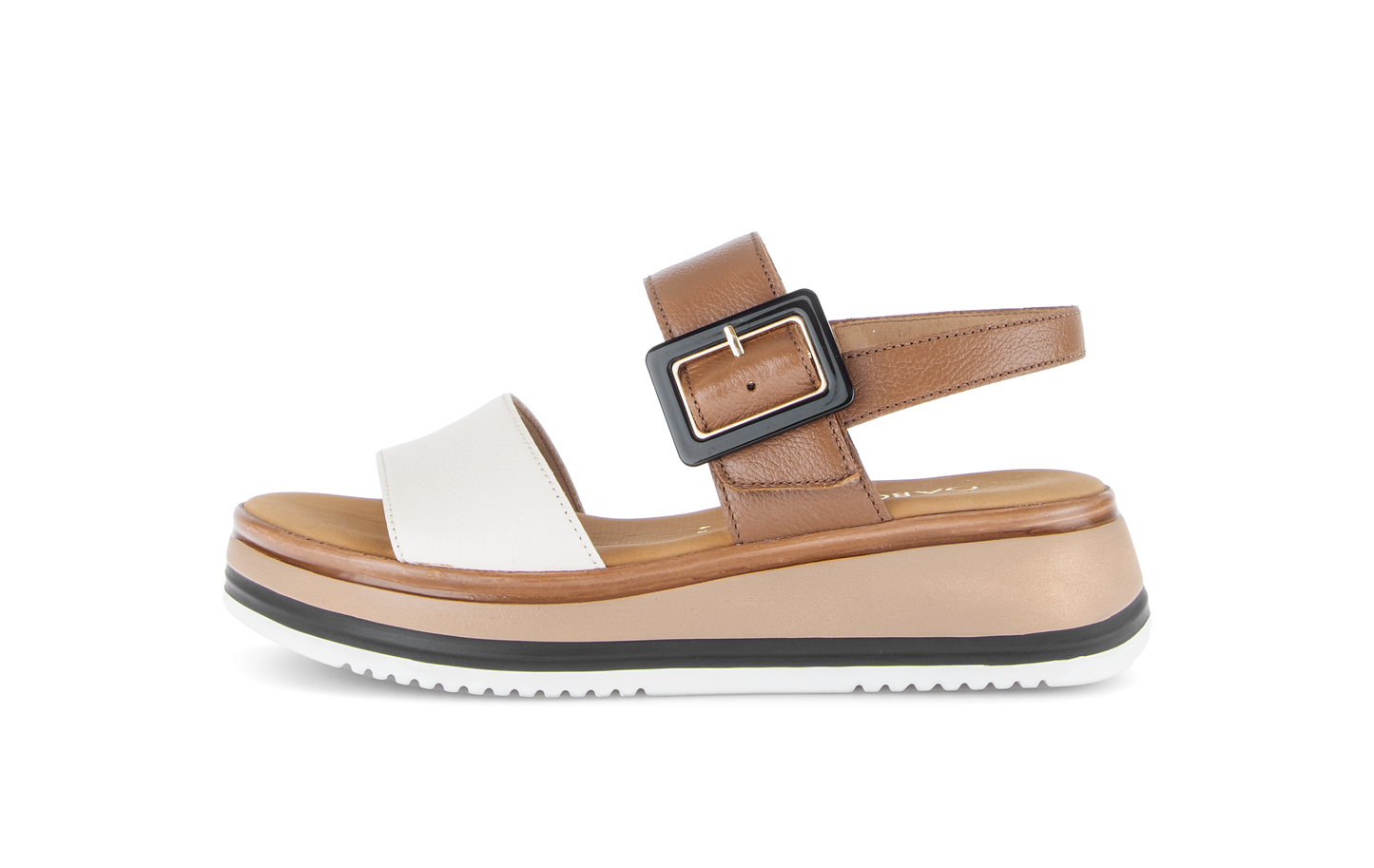 Gabor Comfort 82.744.52 Camel Tan & Cream Combi G Fit Slingback Sandals