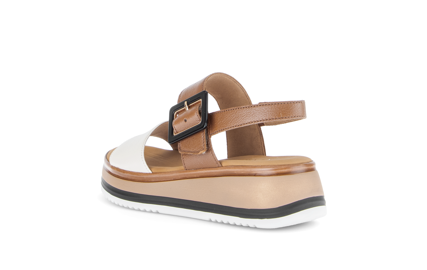 Gabor Comfort 82.744.52 Camel Tan & Cream Combi G Fit Slingback Sandals