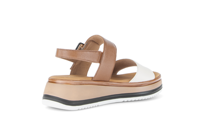 Gabor Comfort 82.744.52 Camel Tan & Cream Combi G Fit Slingback Sandals