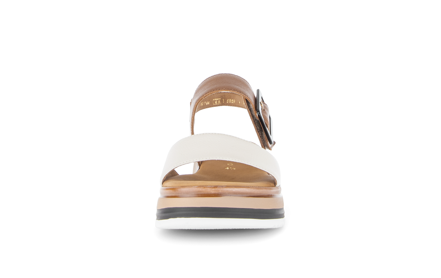 Gabor Comfort 82.744.52 Camel Tan & Cream Combi G Fit Slingback Sandals