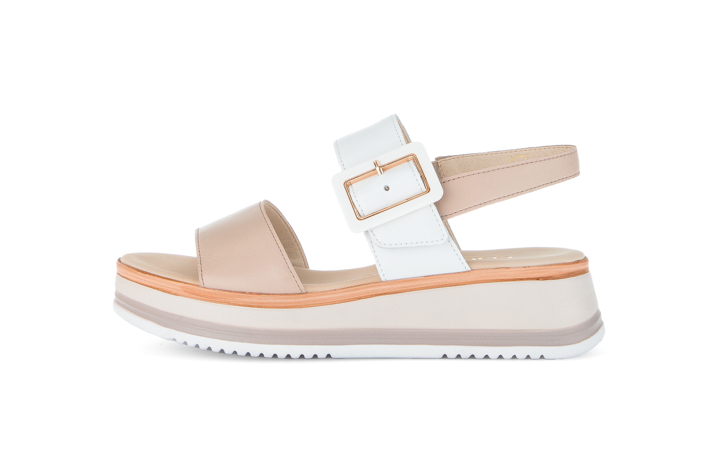 Gabor Comfort 82.744.58 White & Rose Combi G Fit Slingback Sandals