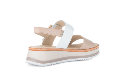 Gabor Comfort 82.744.58 White & Rose Combi G Fit Slingback Sandals