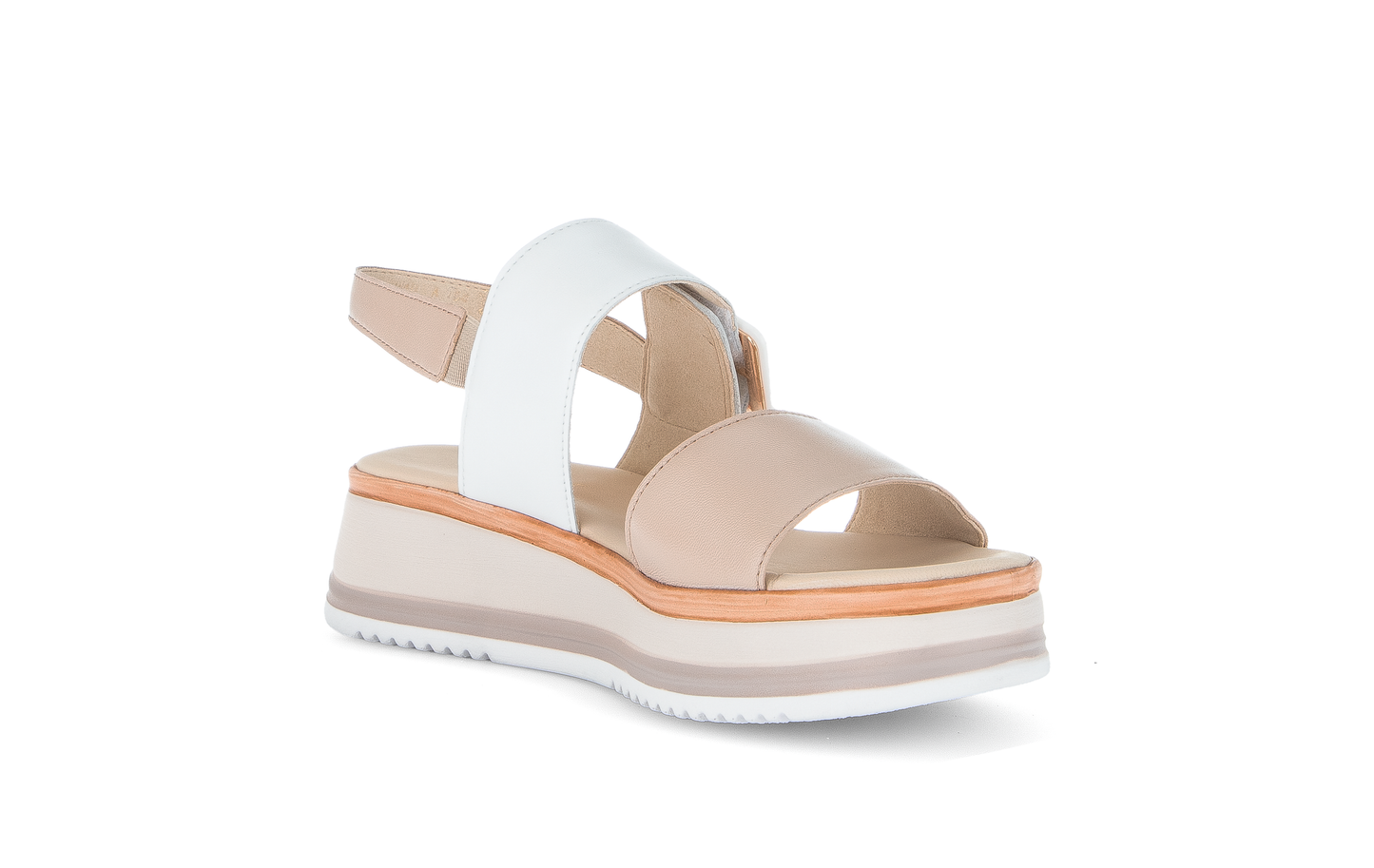 Gabor Comfort 82.744.58 White & Rose Combi G Fit Slingback Sandals