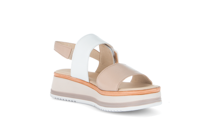 Gabor Comfort 82.744.58 White & Rose Combi G Fit Slingback Sandals