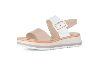 Gabor Comfort 82.744.58 White & Rose Combi G Fit Slingback Sandals