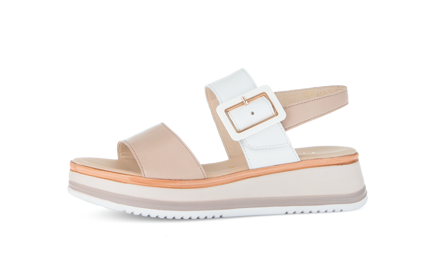 Gabor Comfort 82.744.58 White & Rose Combi G Fit Slingback Sandals