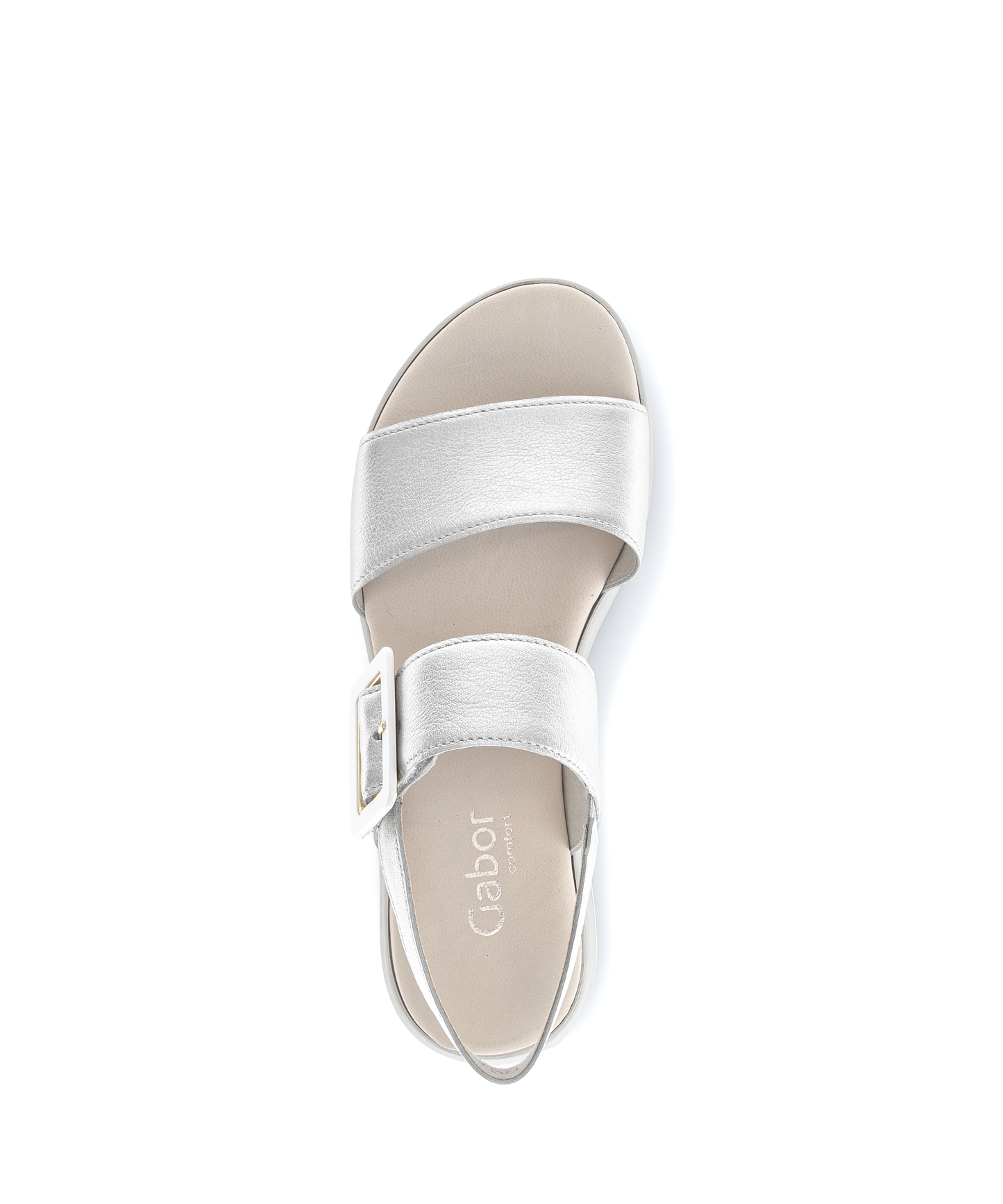 Gabor Comfort 82.744.80 Silver G Fit Slingback Sandals
