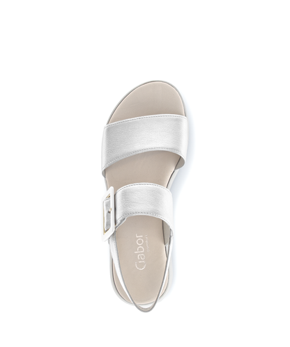 Gabor Comfort 82.744.80 Silver G Fit Slingback Sandals