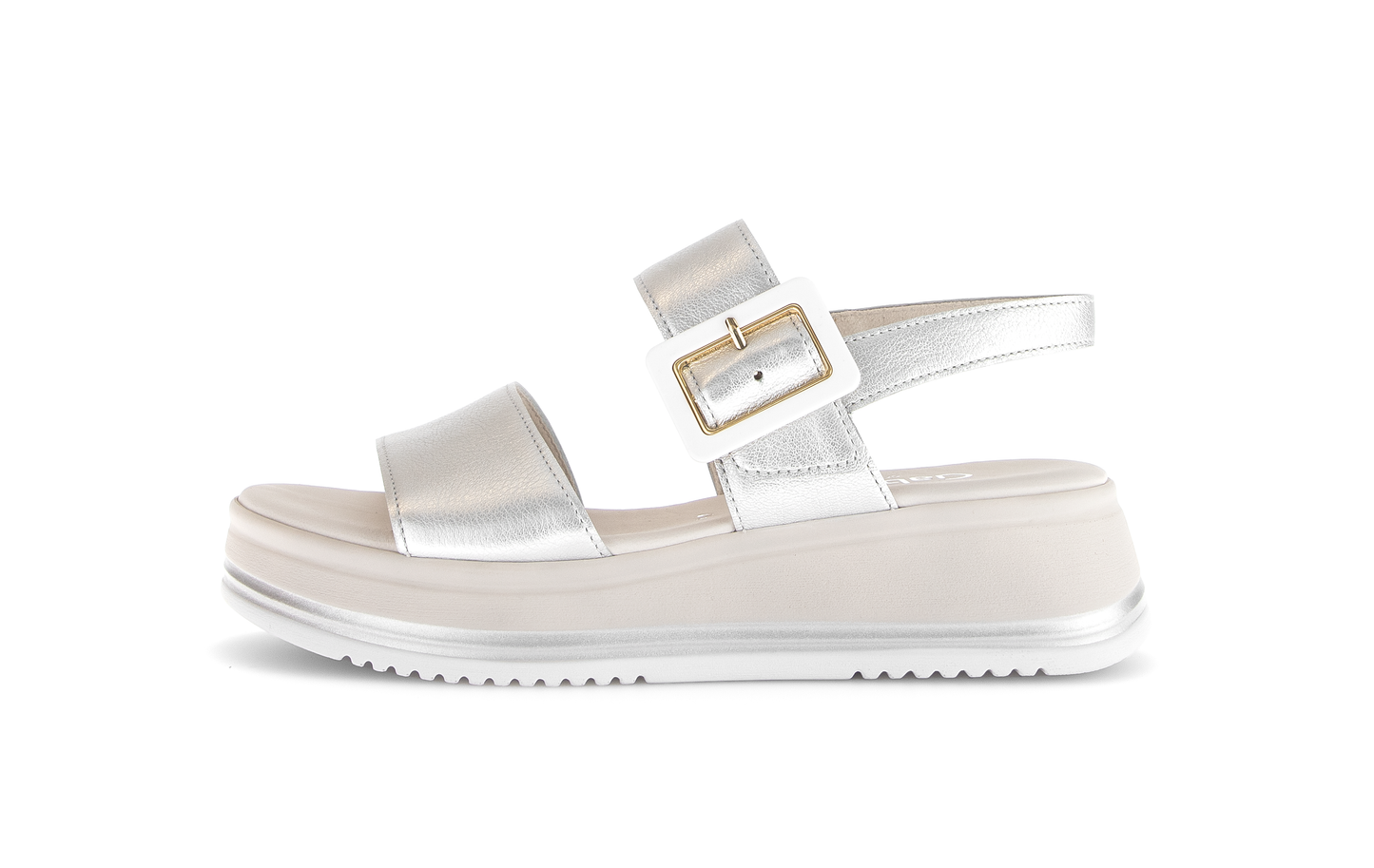 Gabor Comfort 82.744.80 Silver G Fit Slingback Sandals