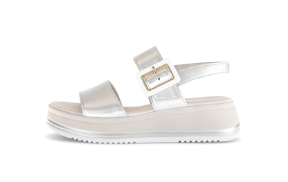 Gabor Comfort 82.744.80 Silver G Fit Slingback Sandals