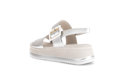 Gabor Comfort 82.744.80 Silver G Fit Slingback Sandals