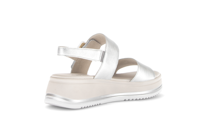 Gabor Comfort 82.744.80 Silver G Fit Slingback Sandals