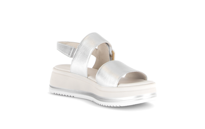 Gabor Comfort 82.744.80 Silver G Fit Slingback Sandals