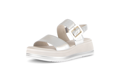 Gabor Comfort 82.744.80 Silver G Fit Slingback Sandals