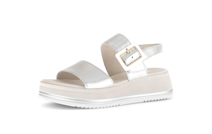 Gabor Comfort 82.744.80 Silver G Fit Slingback Sandals