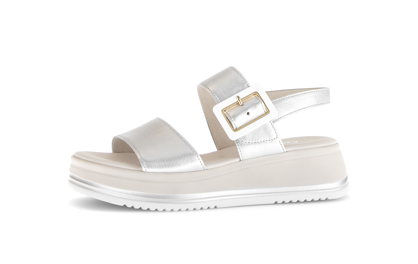 Gabor Comfort 82.744.80 Silver G Fit Slingback Sandals