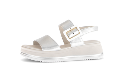 Gabor Comfort 82.744.80 Silver G Fit Slingback Sandals