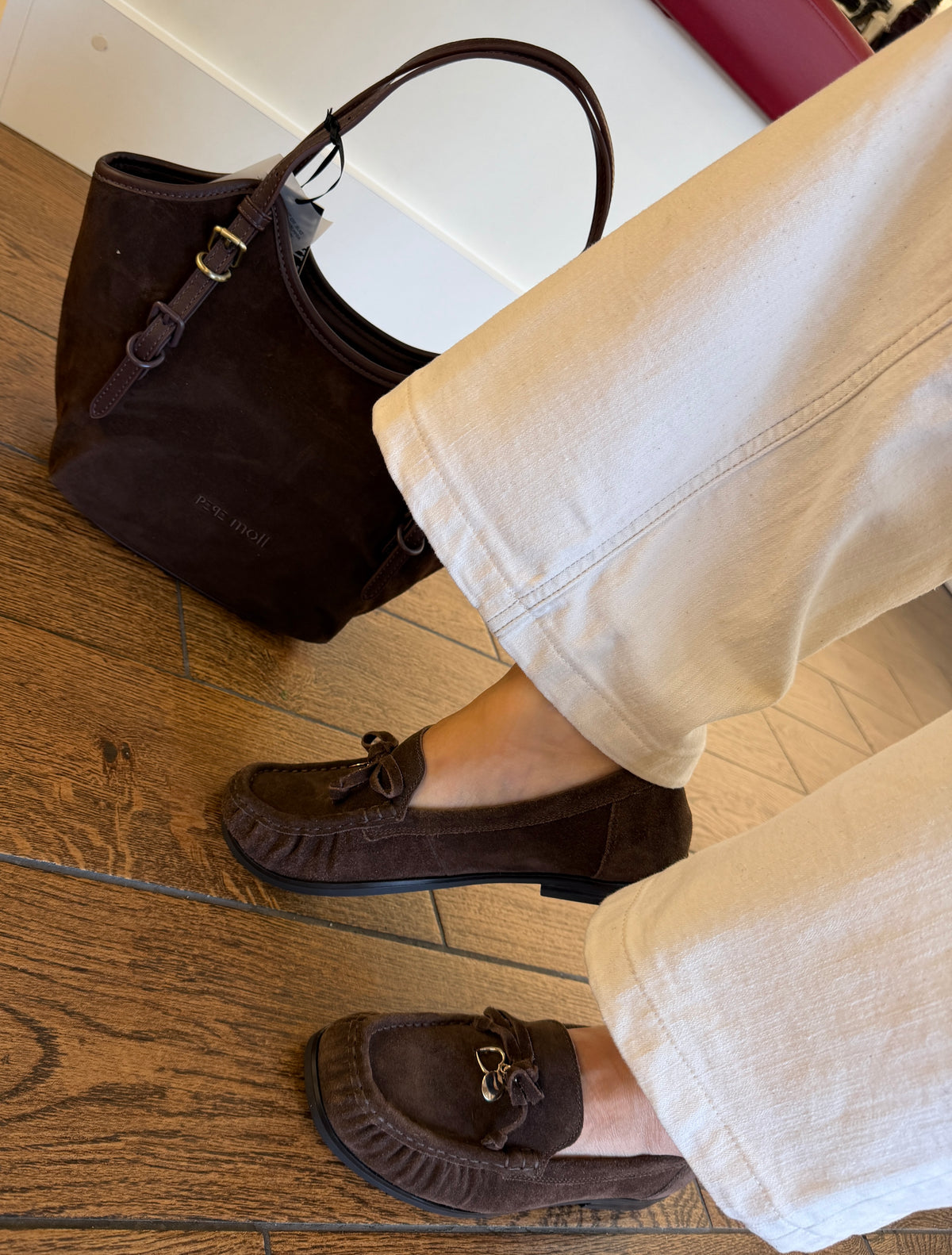 Gabor Comfort 4008.02.002 Cacao Brown Suede G Fit Slip On Loafers