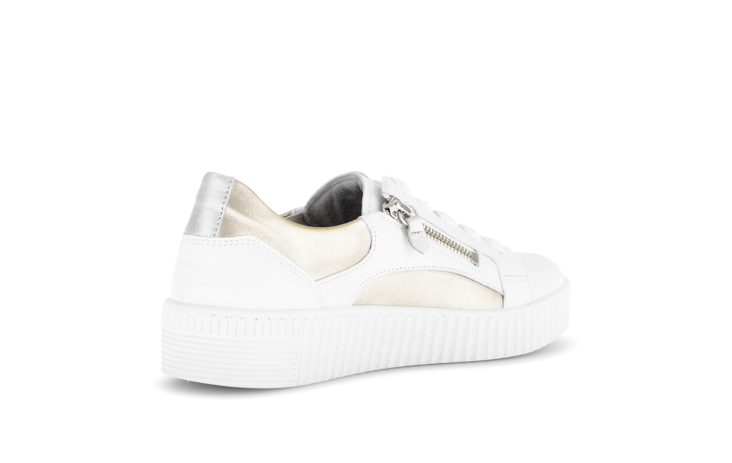 Gabor 83.330.21 White, Silver & Gold F Fit Trainers