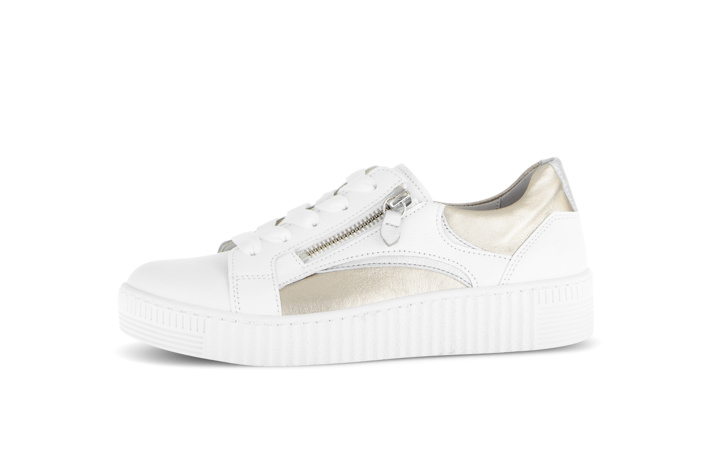 Gabor 83.330.21 White, Silver & Gold F Fit Trainers