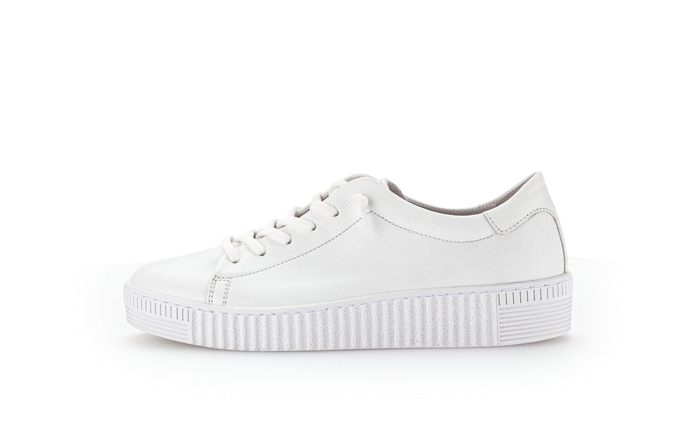 Gabor 83.331.21 White Elastic Lace F Fit Trainers